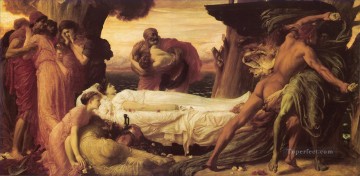 フレデリック・レイトン卿 Painting - 死と格闘するヘラクレス アカデミズム フレデリック・レイトン